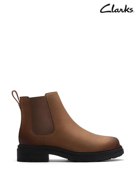 Clarks Brown Standard Fit (D) Orinoco3 Lane Leather Ankle Boots (F37512) | £85