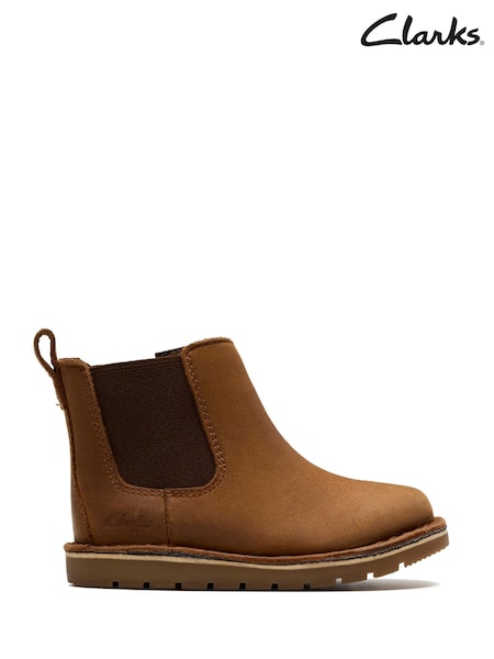 Clarks Brown Toddler Joyful Sky Boots (F37529) | £40