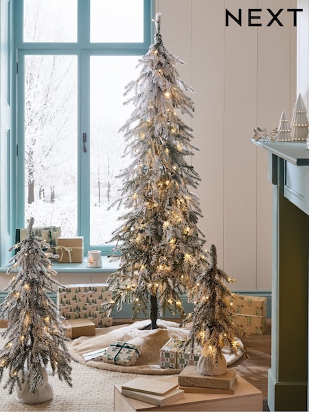 White Snowy Downswept 6ft Pre Lit Christmas Tree (F37582) | £130