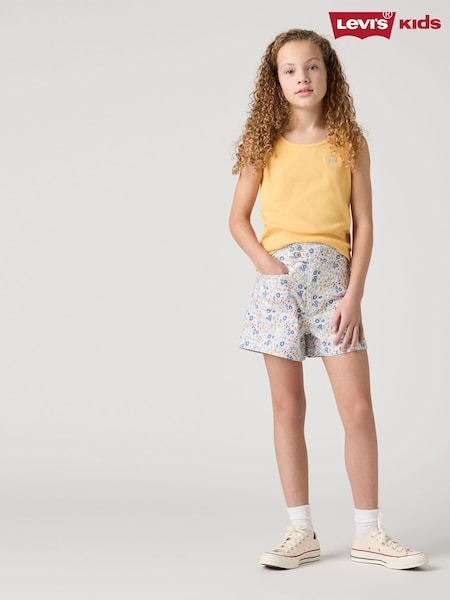 Levi's® White High Waist Floral Denim Shorts (F37642) | £25 - £30