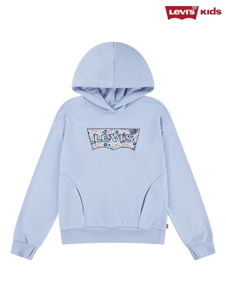 Levi's® Blue Floral Batwing Logo Pullover Hoodie (F37657) | £45 - £50