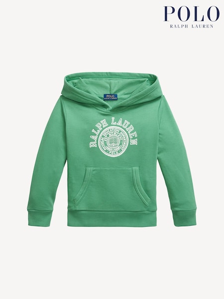 Polo Ralph Lauren Green Logo French Terry Hoodie (F37685) | £99 - £109