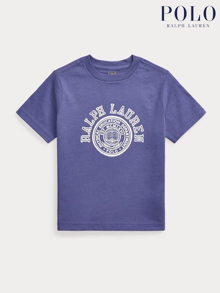 Polo Ralph Lauren Blue 26/1 100% Cotton Jersey Short Sleeve T-Shirt (F37687) | £45 - £49