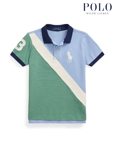 Polo Ralph Lauren Blue 20/1 Basic Mesh 100% Cotton Polo Shirt (F37720) | £0
