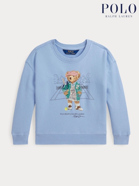 Polo Ralph Lauren Blue Girls Polo Bear Graphic Sweatshirt (F37728) | £99 - £109
