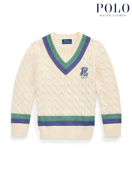 Polo Ralph Lauren Blue 8/3 100% Cotton Long Sleeve Jumper (F37732) | £125 - £145