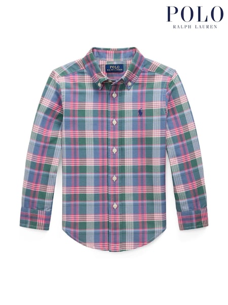 Polo Ralph Lauren Green Classic Oxford Long Sleeve 100% Cotton Shirt (F37735) | £75 - £79
