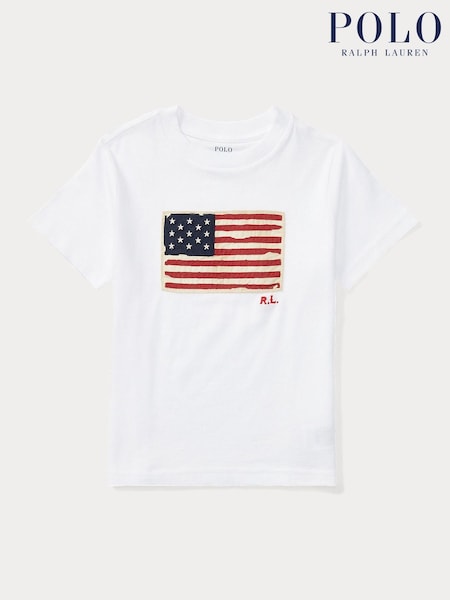 Polo Ralph Lauren White Big Pony Jersey T-Shirt (F37737) | £49 - £55