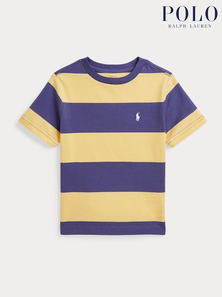 Polo Ralph Lauren Yellow 26/1 Jersey Short Sleeve 100% Cotton T-Shirt (F37743) | £0