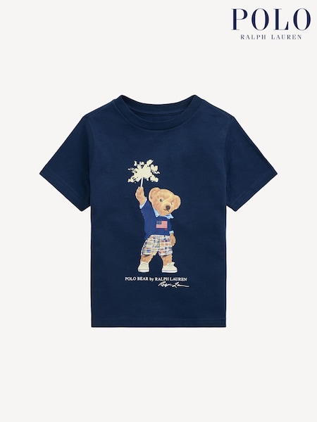 Polo Ralph Lauren Blue 26/1 Jersey Short Sleeve 100% Cotton T-Shirt (F37744) | £49 - £55