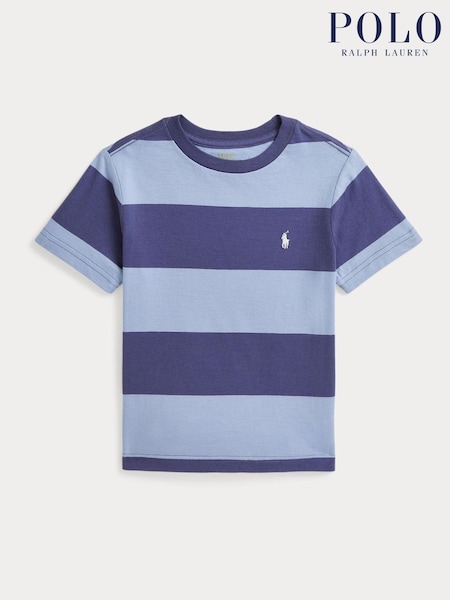 Polo Ralph Lauren Blue 26/1 Jersey Short Sleeve 100% Cotton T-Shirt (F37746) | £0