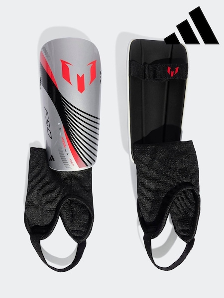 adidas Silver (Metal) Messi Match Shin Guards Kids (F38010) | £18
