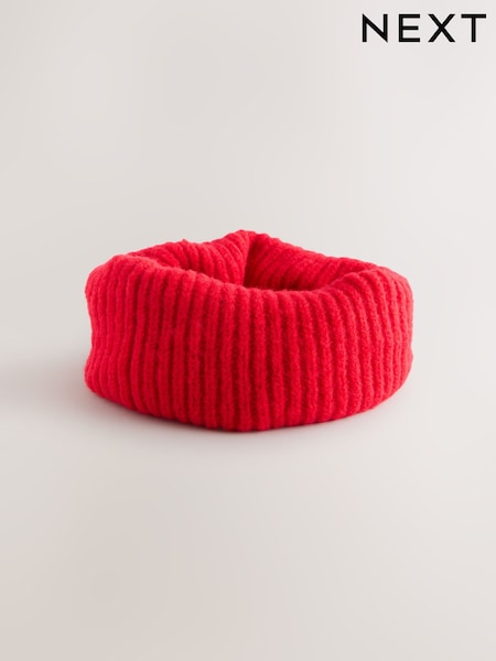 Red Chunky Rib Snood (1-16yrs) (F38036) | £7 - £8