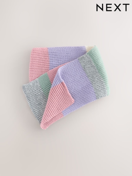 Pink stripe Knitted Stripe Scarf (3-16yrs) (F38042) | £9 - £10