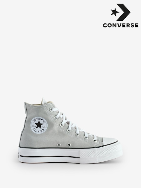 Converse Grey Chuck Taylor All Star Lift Platform Trainers (F38047) | £80