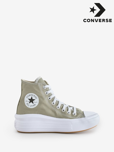 Converse Grey Chuck Taylor All Star Move Platform Trainers (F38056) | £80