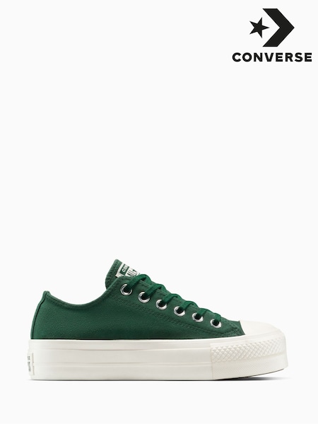 Converse Green Chuck Taylor All Star Lift Platform Trainers (F38062) | £80