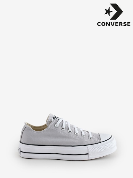 Converse Grey Chuck Taylor All Star Lift Platform Trainers (F38064) | £75