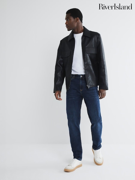 River Island Blue Slim Fit Stretch Jeans (F38088) | £40