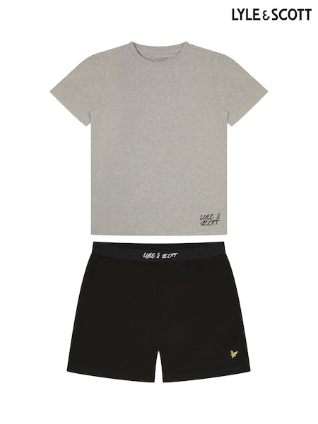 Lyle & Scott Black Boys Ozzy Sleepwear Shorts Set (F38277) | £30
