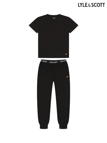 Lyle & Scott Black Boys Daffy Sleepwear Set (F38287) | £30