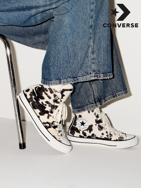 Converse Cow Brown Chuck Taylor Suede All Over High Trainers (F38339) | £75