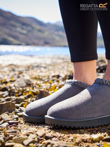 Regatta Grey Risley WP Waterproof Faux Fur shoes (F38376) | £35