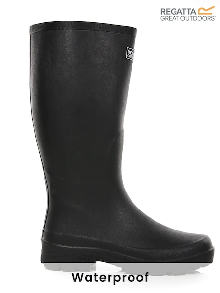 Regatta Black Mumford II Full Length Waterproof Wellies (F38391) | £49