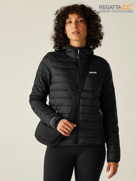 Regatta Black Womens Hooded Marizion Insulated Padded Jacket (F38463) | £56