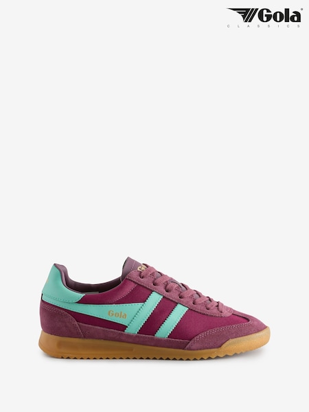 Gola Windsor Wine Womens Tornado Glimmer Metallic Trainers (F38678) | £80