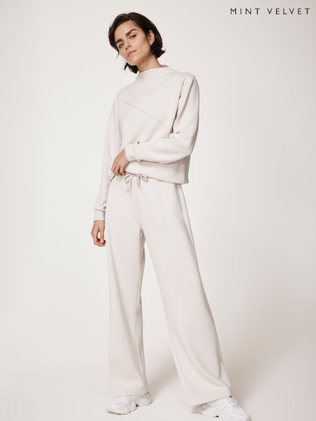 Mint Velvet Cream High Neck Sweatshirt (F38878) | £69
