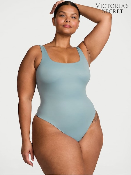 Victoria's Secret Jupiter Blue FeatherSoft™ Square Neck Tank Bodysuit (F38965) | £45