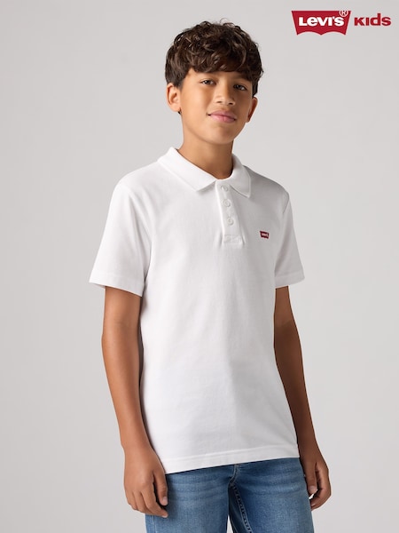 Levi's® White Batwing Logo 100% Cotton Polo Shirt (F40107) | £20 - £25