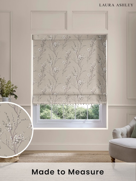 Laura Ashley Natural Pussy Willow Made to Measure Roman Blind (F40120) | £128