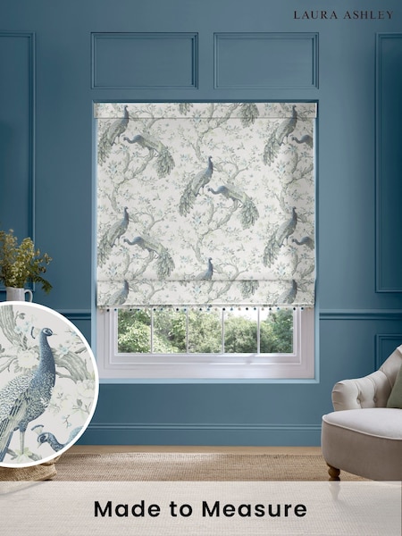 Laura Ashley Blue Belvedere Made to Measure Roman Blind (F40123) | £100