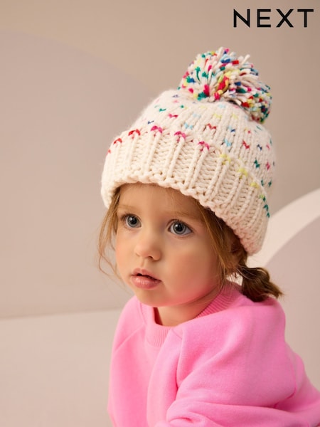 Multi Embroidered Beanie (3mths-10yrs) (F40167) | £8 - £9