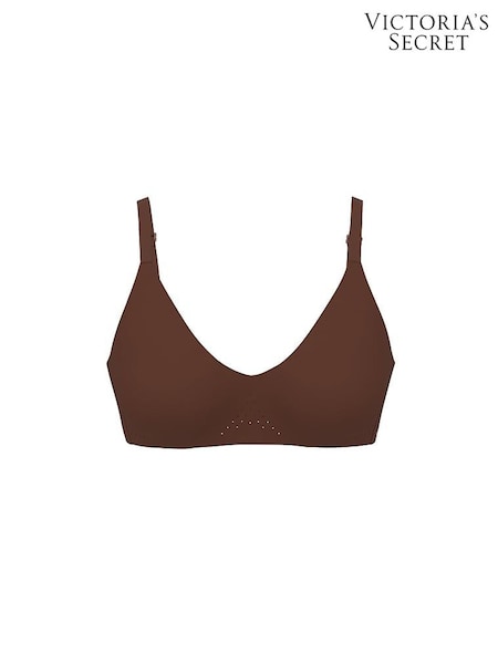 Victoria's Secret Ganache Brown Featherweight™ Medium V-Neck Sports Bra (F40298) | £45