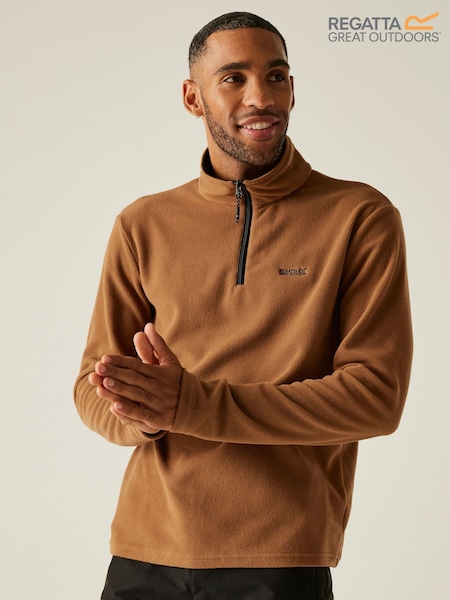 Regatta Brown Mens Thompson Lightweight Half Zip Fleece (F40312) | £19