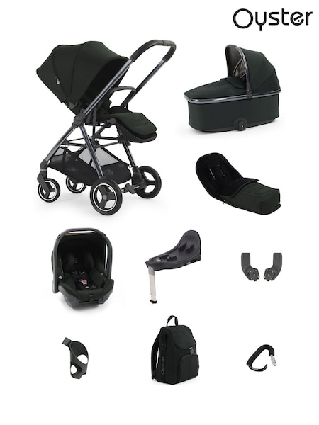 Oyster 9 Piece Black Olive Gravity Bundle With Capsule Car Seat (F40445) | £799