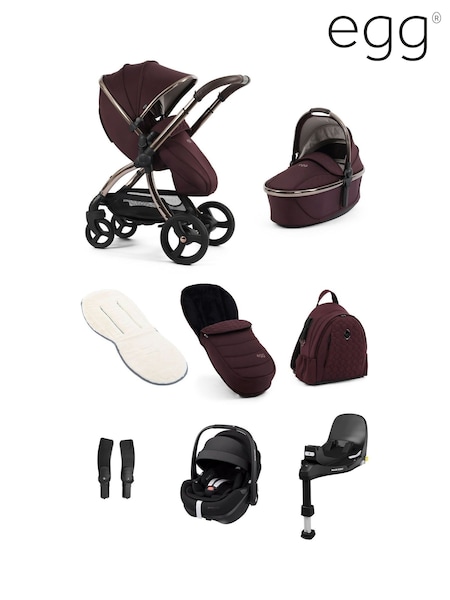Egg Mulberry 3 Luxury Bundle with Maxi-Cosi 360 Car Seat Velvet (F40447) | £1,631