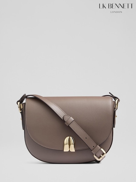 LK Bennett Natural Jodie Smooth Leather Oloid Cross-Body (F40456) | £229