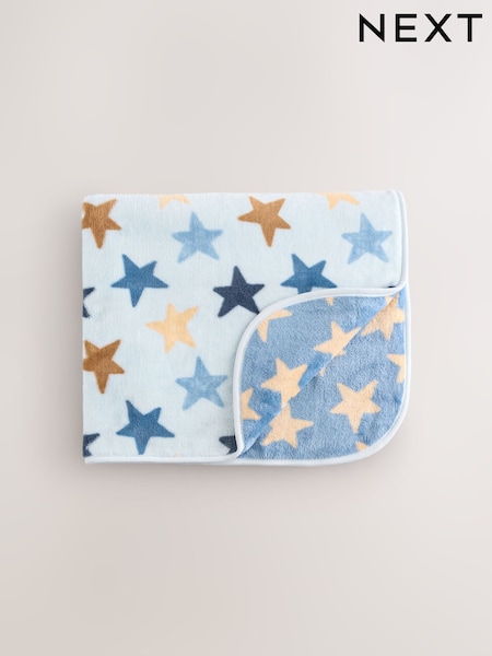 Blue Stars Fleece Baby Blanket (F40467) | £14
