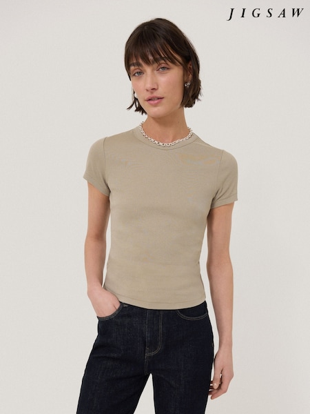 Jigsaw Grey Fine Cotton Baby T-Shirt (F40611) | £39