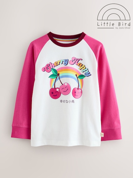 Little Bird by Jools Oliver Pink Rainbow Long Sleeve T-Shirt (F40640) | £14 - £18