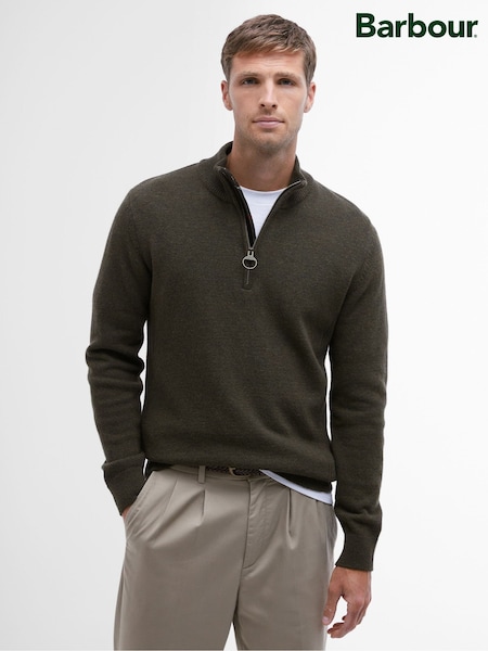 Barbour® Green Holden Half Zip Jumper (F40697) | £139