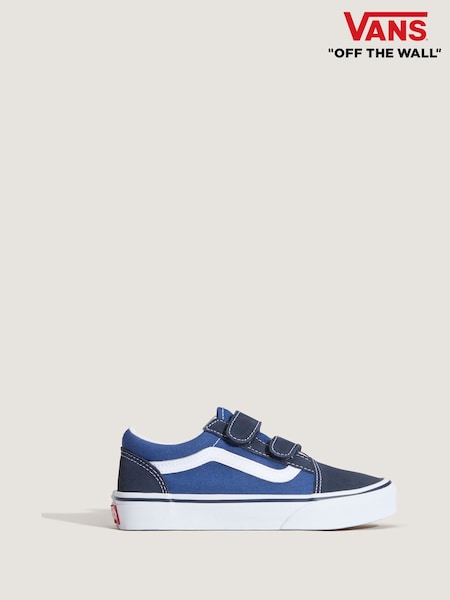 Vans Boys Old Skool Blue/Black Trainers (F40761) | £40