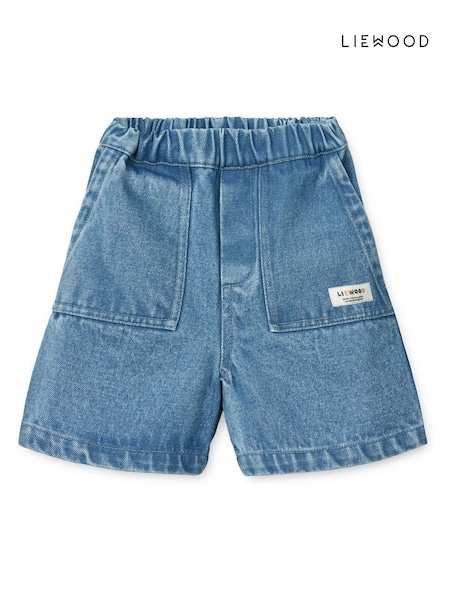 Liewood Blue 100% Organic Cotton Cesaria Denim Shorts (F40910) | £53