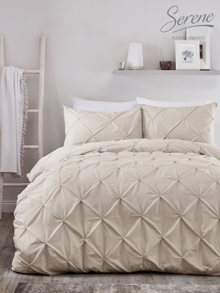 Serene Natural Lara Duvet Cover And Pillowcase Set (F40931) | £23 - £45