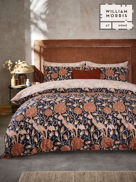 William Morris At Home Copper Wild Tulip Duvet Cover and Pillowcase Set 220 Thre Count (F41096) | £70 - £125