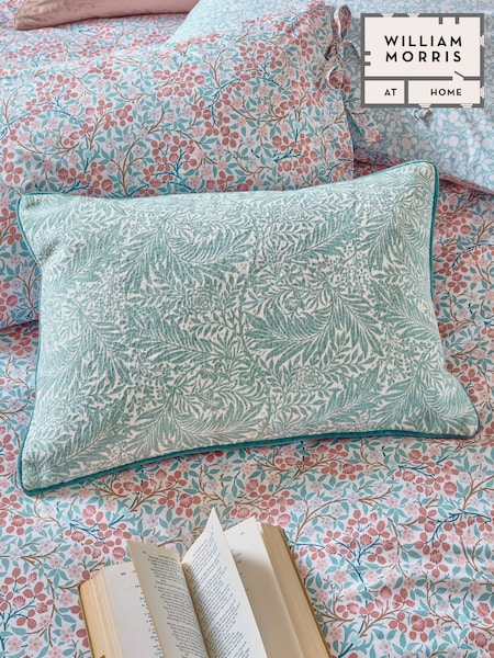 William Morris At Home Seafoam Larkspur Cushion (F41098) | £50